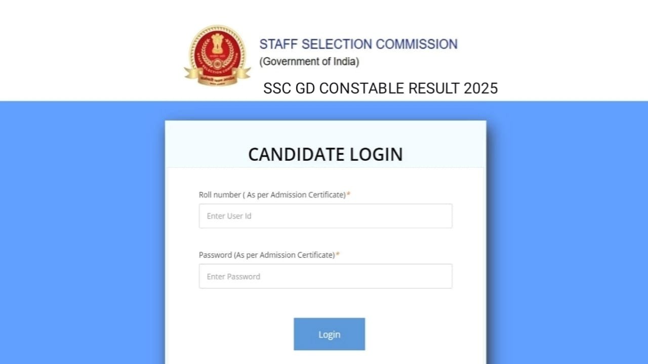 SSC GD Constable Result 2025